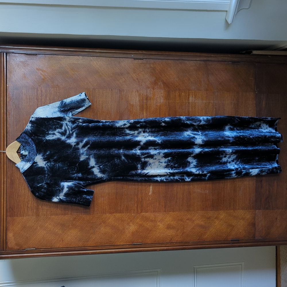 Pleated Dress in Onyx